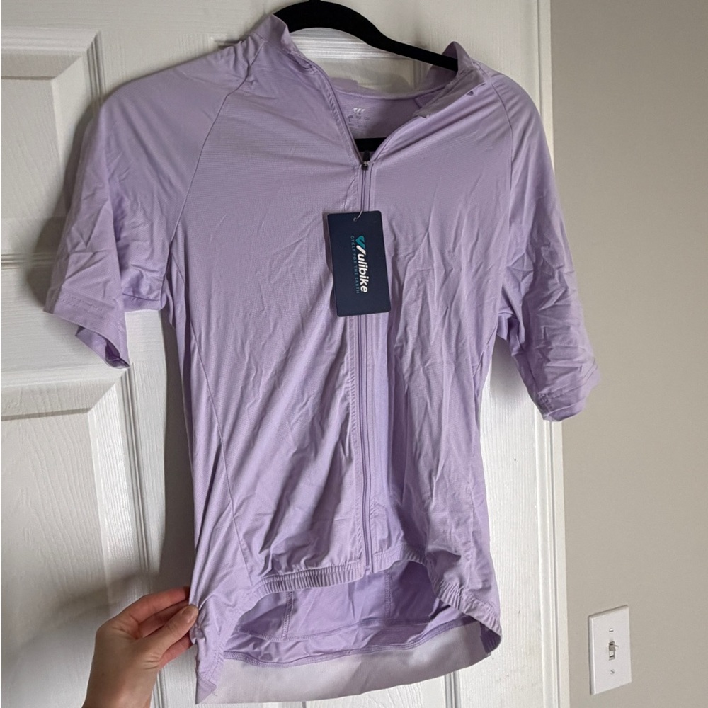 Women's Lavender Short-Sleeve Cycling Jersey